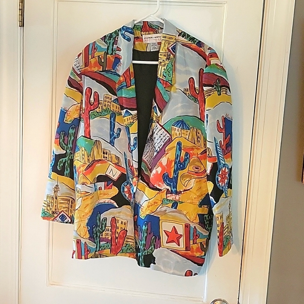 Southeast theamed vintage silk blazer